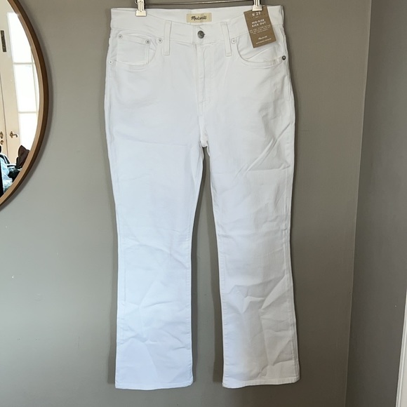 Madewell white mid-rise kick out jeans - Picture 5 of 12